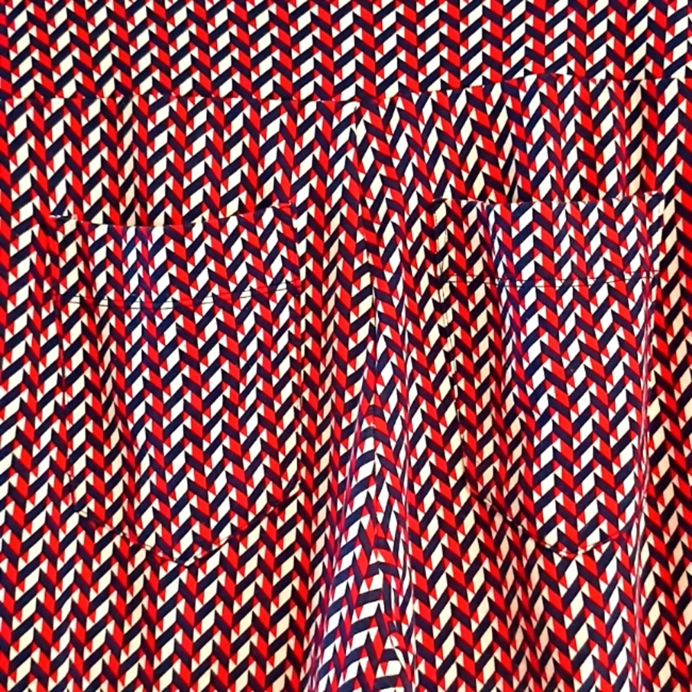 CAbi Kelly Wide Leg Crop Pants in Red and Blue XS - Picture 4 of 5